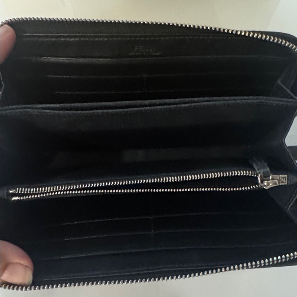 Fendi Monster Wallet w Silver & Red Accents + Box & shopping bag 👹 - Picture 8 of 10